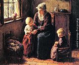Bernard Jean Corneille Pothast The Sewing Lesson